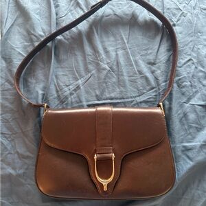 Vintage Gucci Chocolate Leather Shoulder Bag
